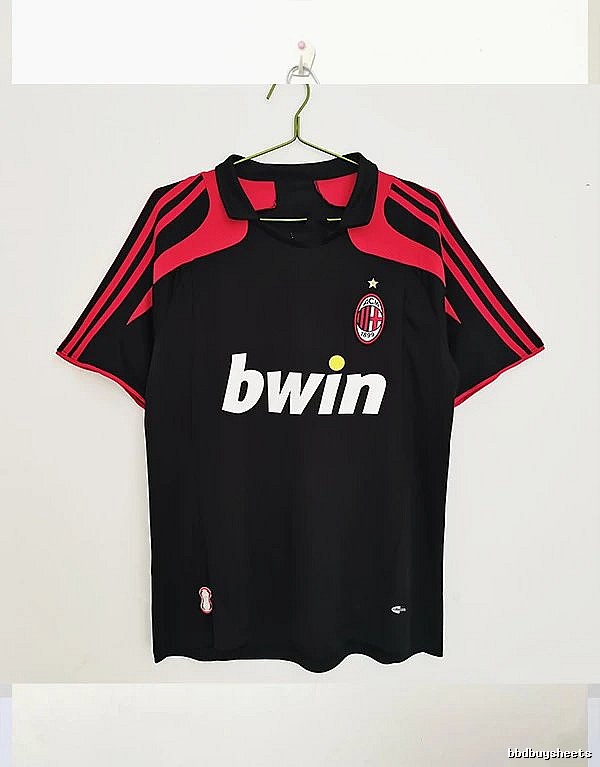 AC Milan Weekend Retro soccer jersey Red Black Striped for Seasonal Looks