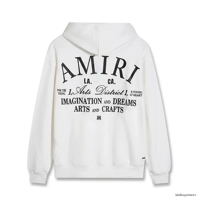 AMIRI Printed Casual Style White Hoodie