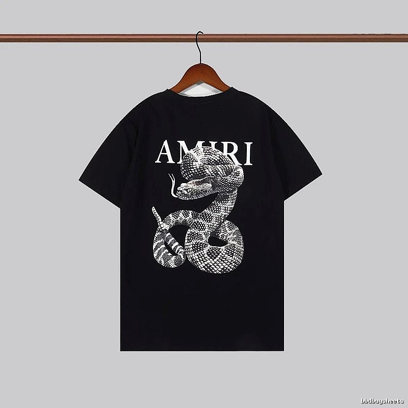Amiri Statement Graphic T-shirt White Blue Amiri for Easy Pairing