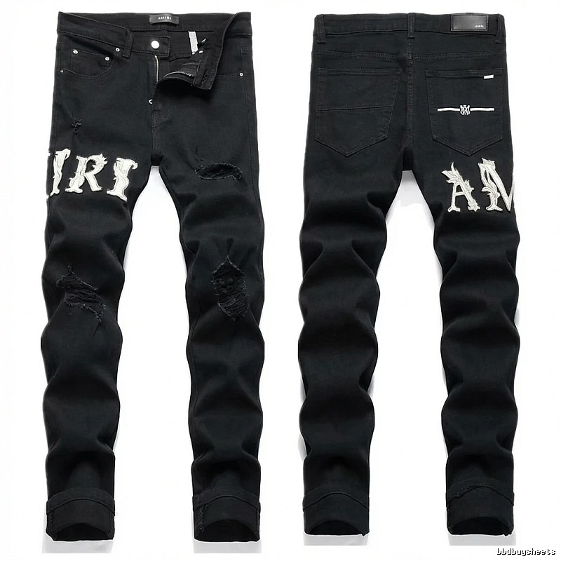 AMIRI Trendy Black Jeans with Holes
