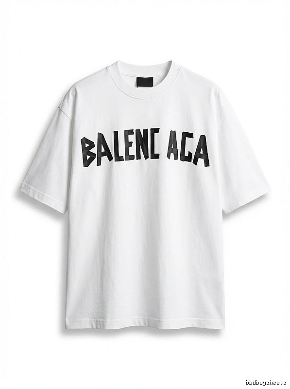 Balenciaga minimalist style white T-shirt