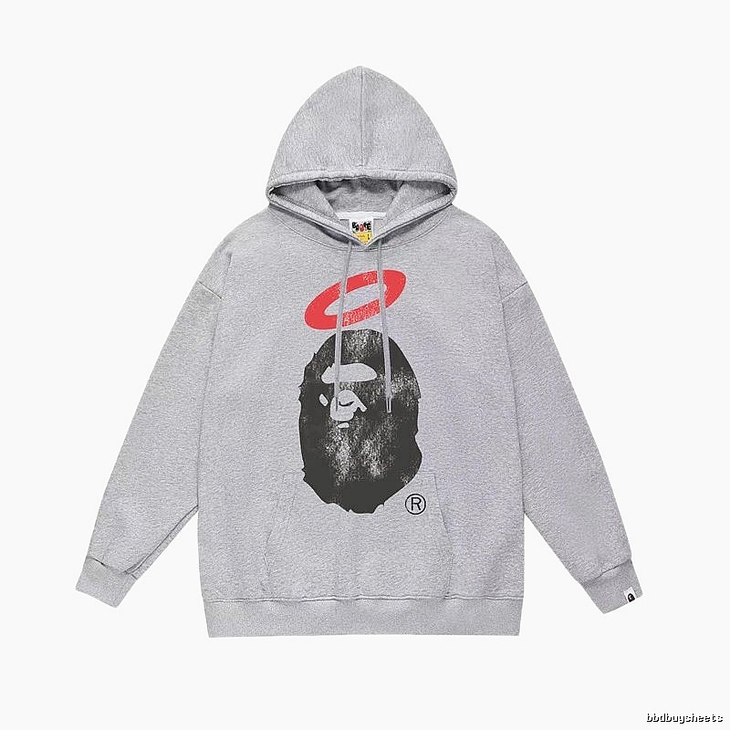 Bape Ape Head Grey Hoodie