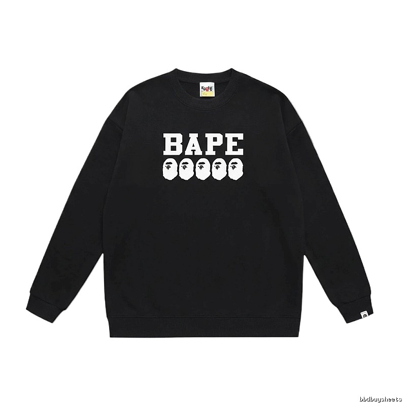 BAPE Ape Head Simple Black Sweatshirt