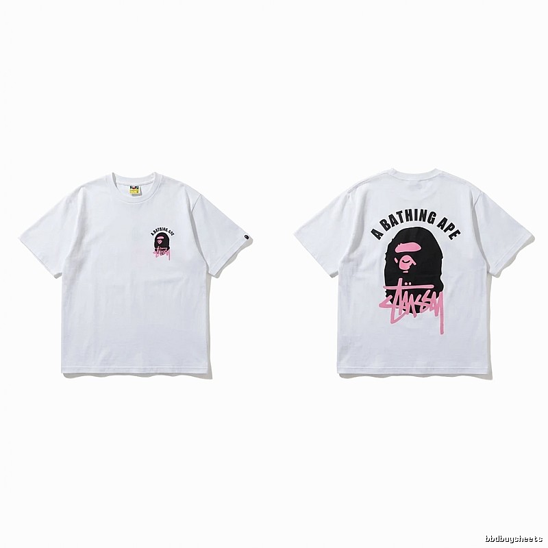 Bape Ape Head Trendy and Cool Style White T-shirt