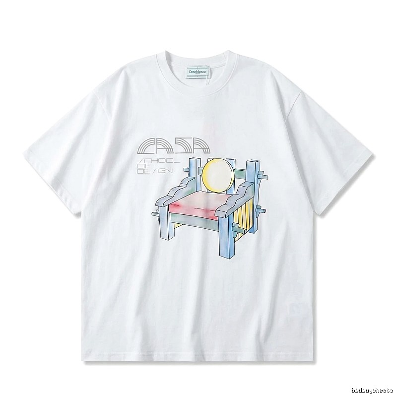 Casablanca cartoon-style white T-shirt