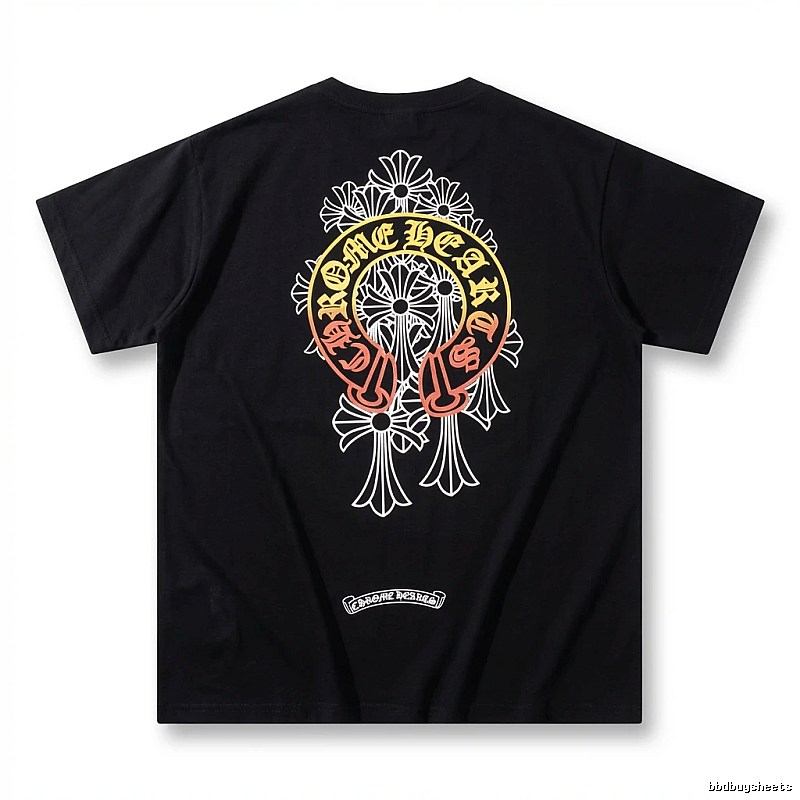 Chrome Hearts Retro Style Black T-shirt