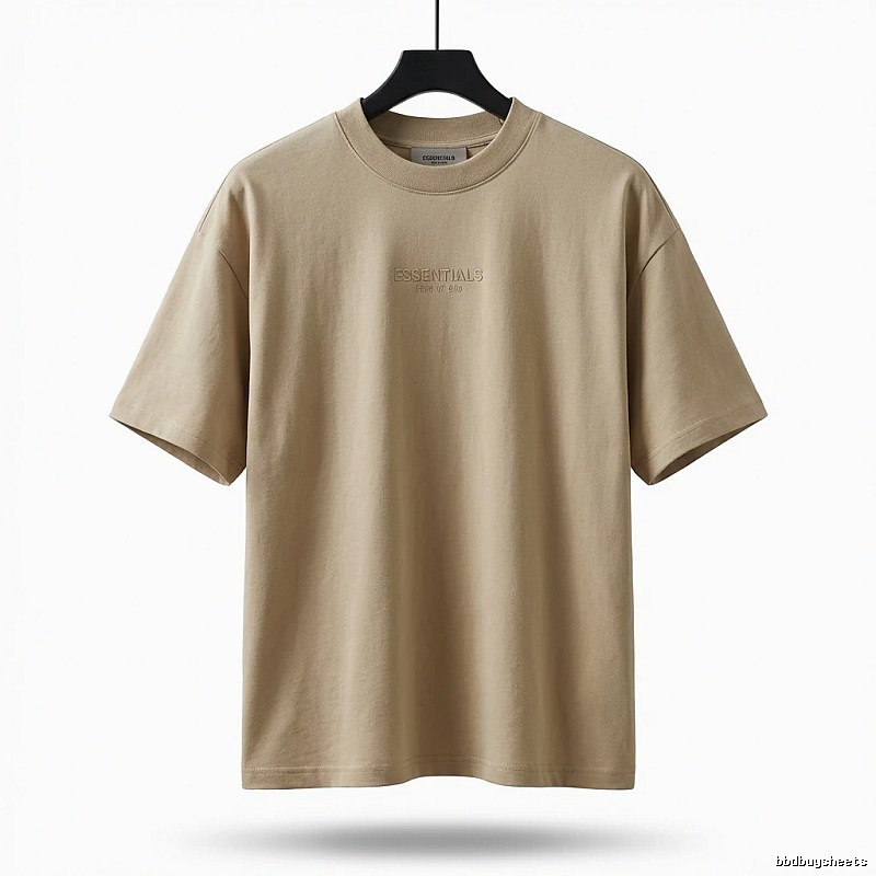 ESSENTIALS Basic Khaki Short Sleeve