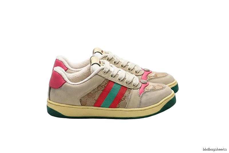 Gucci retro-style three-color sports shoes