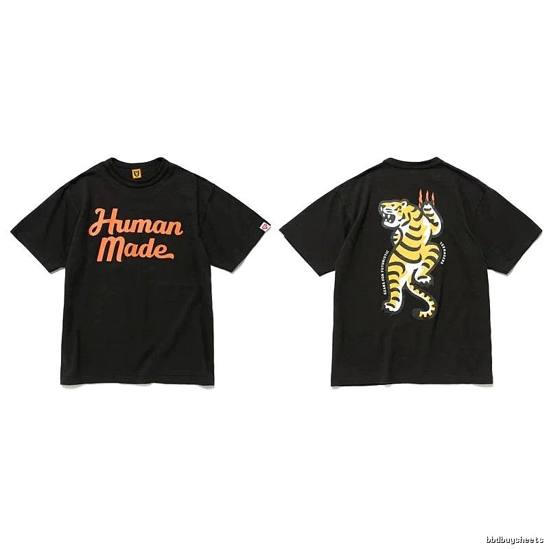 Human Made Patterned Heart logo T-shirt Black Green Human with Signature Styling