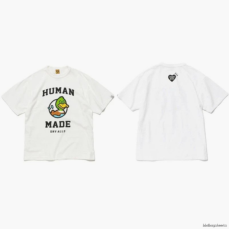 Human Made Weekend Heart logo T-shirt Black Green Human for Weekend Wear