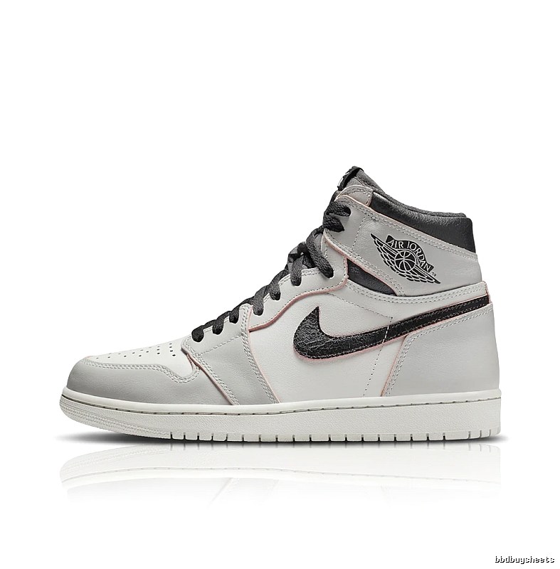 Jordan AJ1 High - Top Retro Gray - White Shoes