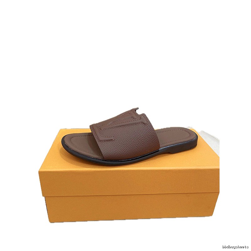 Louis Vuitton Classic Casual Style Brown Slide Sandals