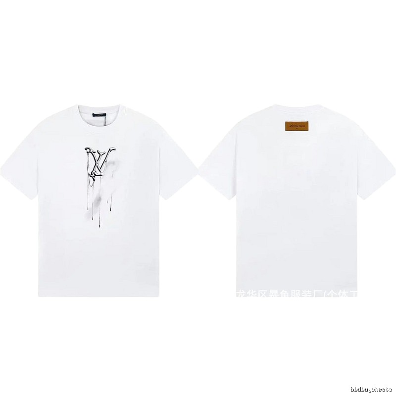 Louis Vuitton Graffiti Trend Style White Short-sleeve T-shirt