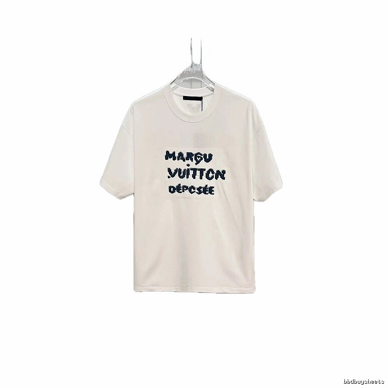 Louis Vuitton Trendy Style Embroidered White T-Shirt