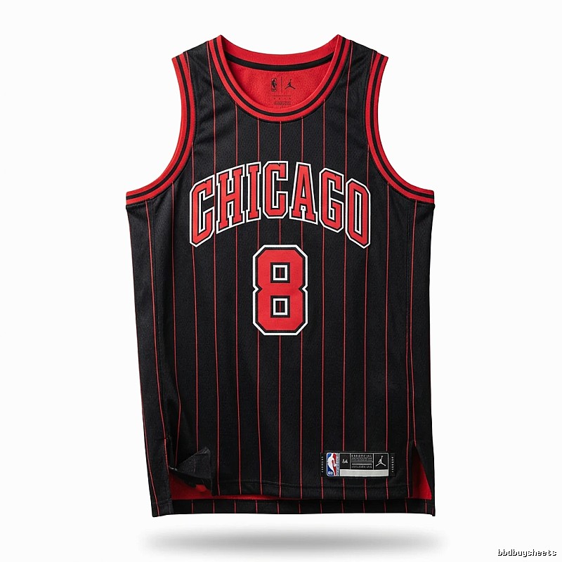 Michael Jordan striped jersey