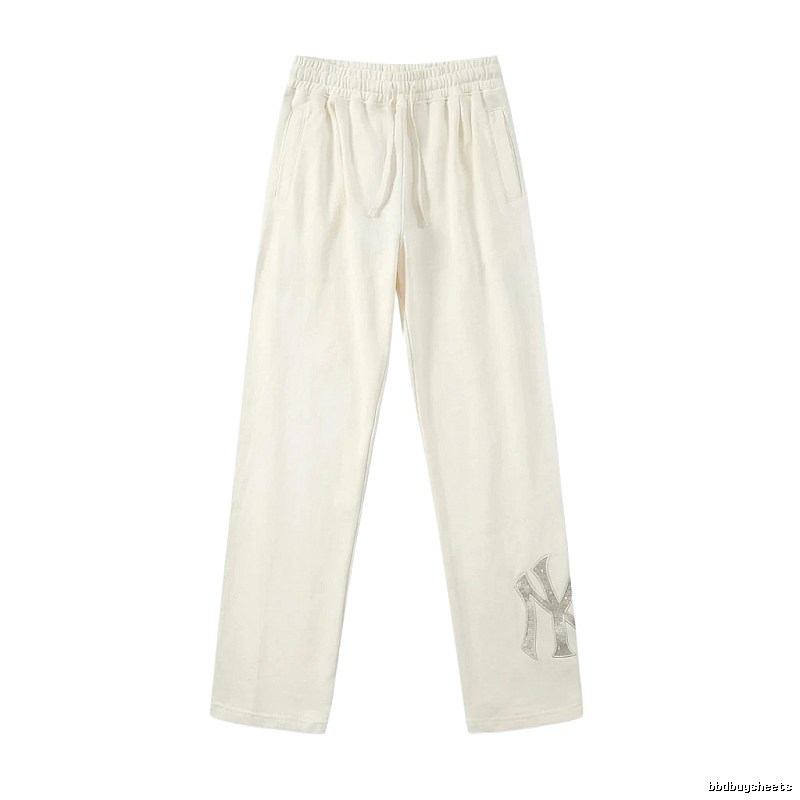 MLB casual style white long trousers