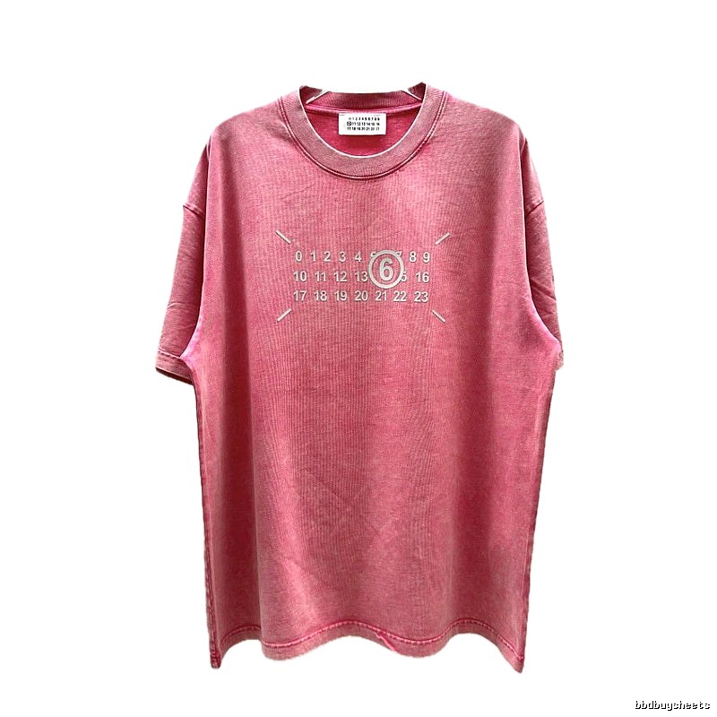 MM6 Maison Margiela Distressed Dusty Pink Short-sleeve T-shirt