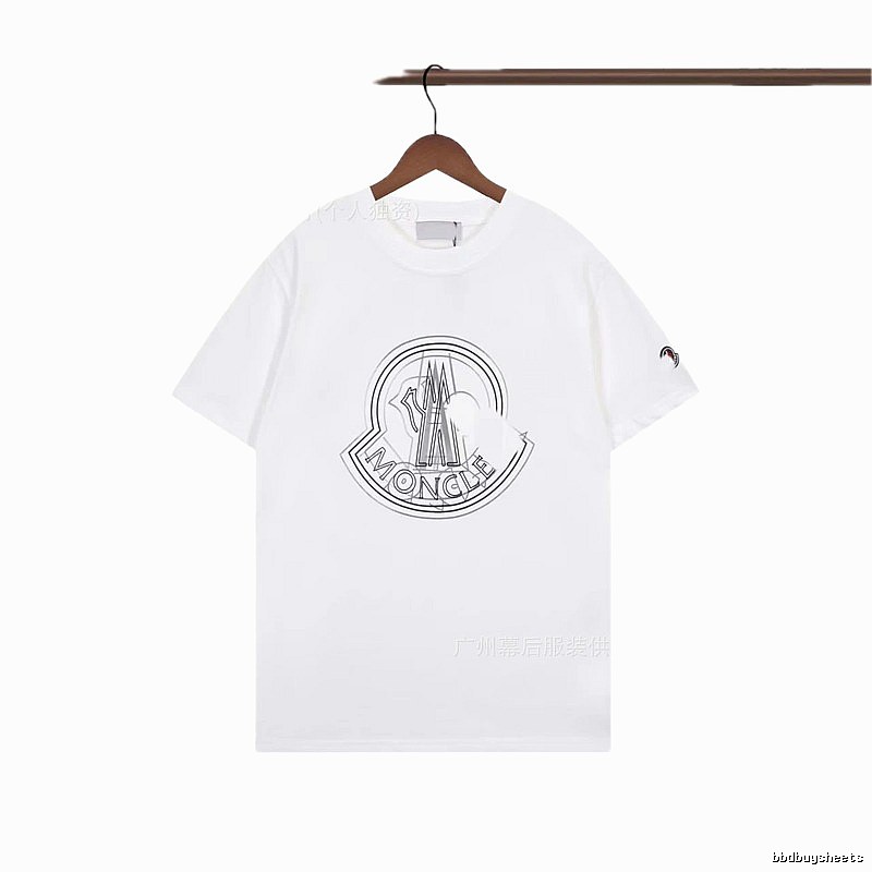 Moncler Large Logo Trendy Style White Short-sleeve T-shirt