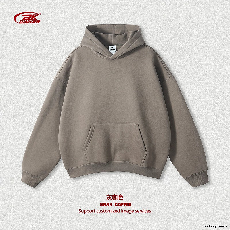 Monogram Pullover hoodie Navy Blank Kangaroo for Layered Styling