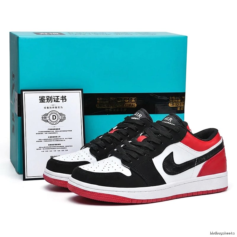 Nike AJ1 Trendy Style Black, Red and White