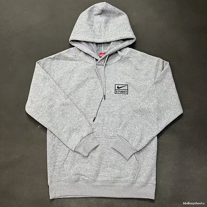 Nike Gray Zip Hoodie Clean Colorway Swoosh