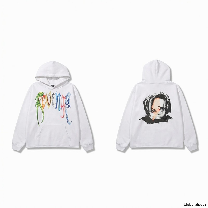 Revenge Colorful Graffiti Style White Hoodie