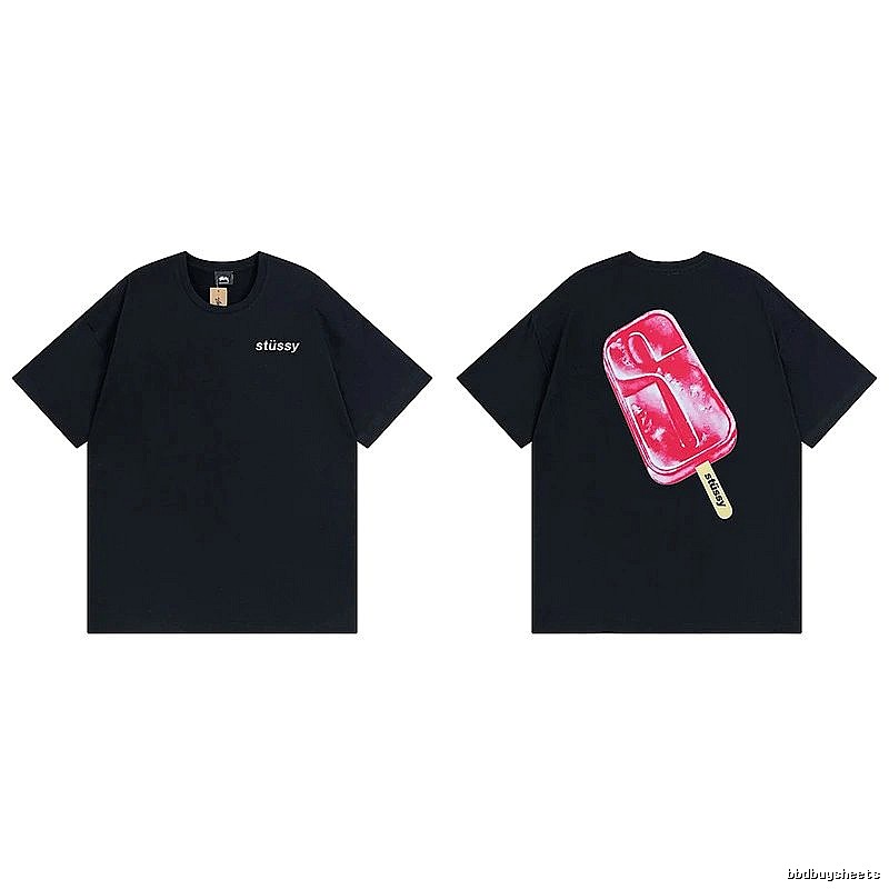 Stussy Black Spider Graphic T-Shirt Resort Wear Logo