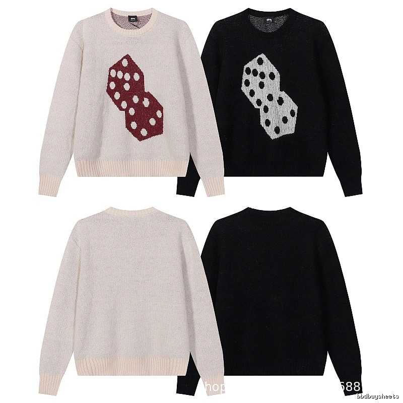 Stussy Black Swirl Graphic SweatShirt Logo Detail