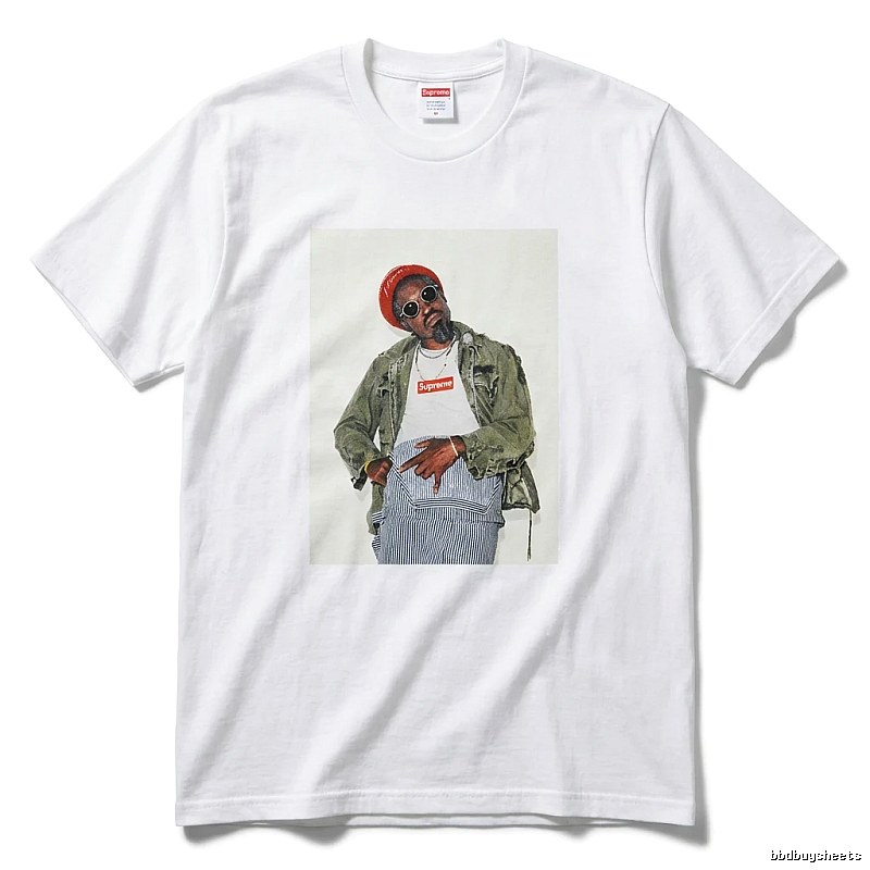 Supreme character print style white T-shirt