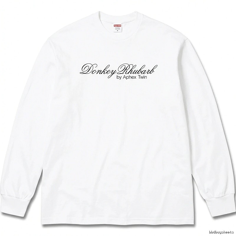 Supreme letter style white long-sleeve