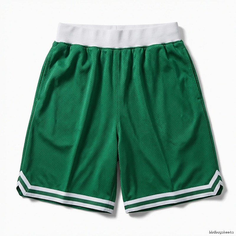 Tatum green and white retro-style shorts