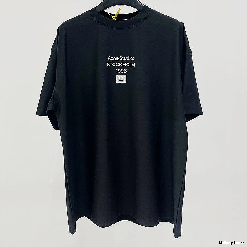 Acne Studios 2090-80 Black Style Ac908066 Stockholm Logo T-Shirt Airport Outfit