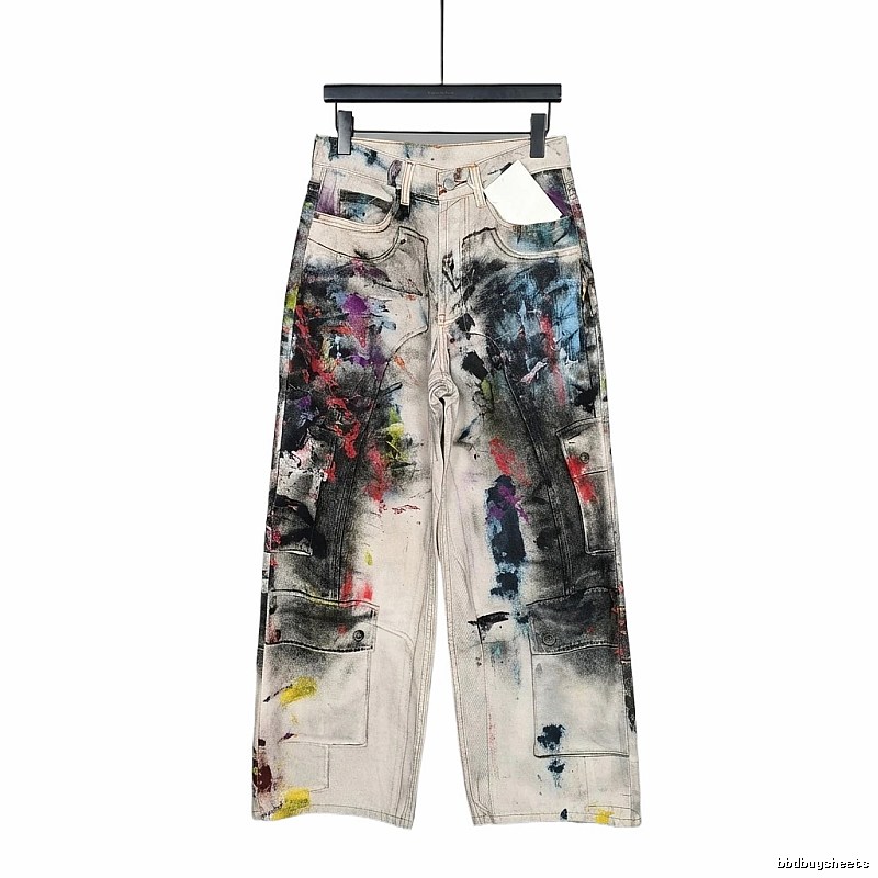 Acne Studios Graffiti Style Light - Colored Jeans