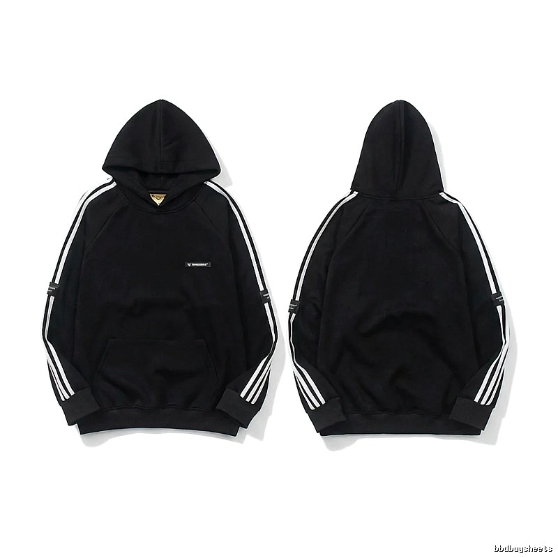 Adidas classic three - stripe black sweatshirt