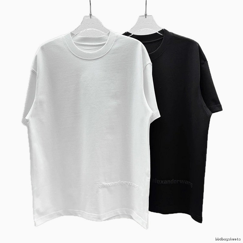 Alexander Wang Embossed Minimalist Solid Color T-shirt