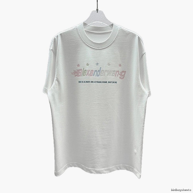 Alexander Wang Letter Print Street Style White T-Shirt