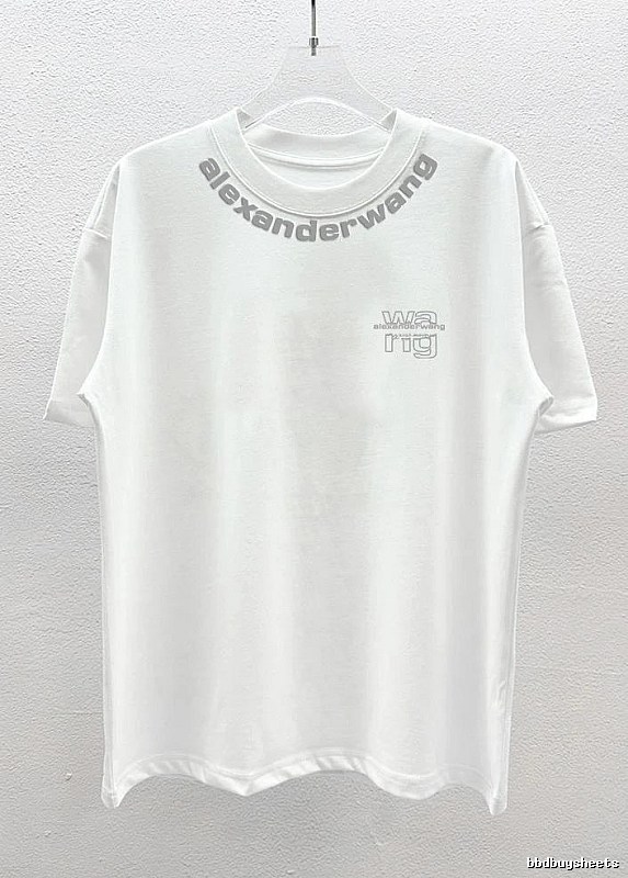 Alexander Wang Printed Street Style White T-Shirt