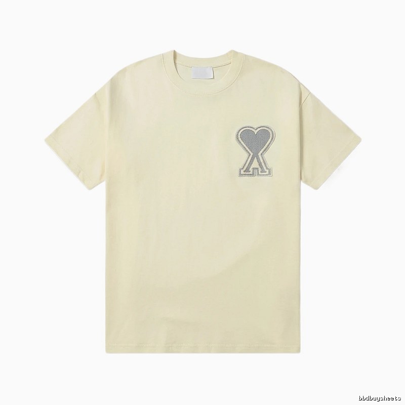 AMI Love Embroidery Minimalist Style T-shirt