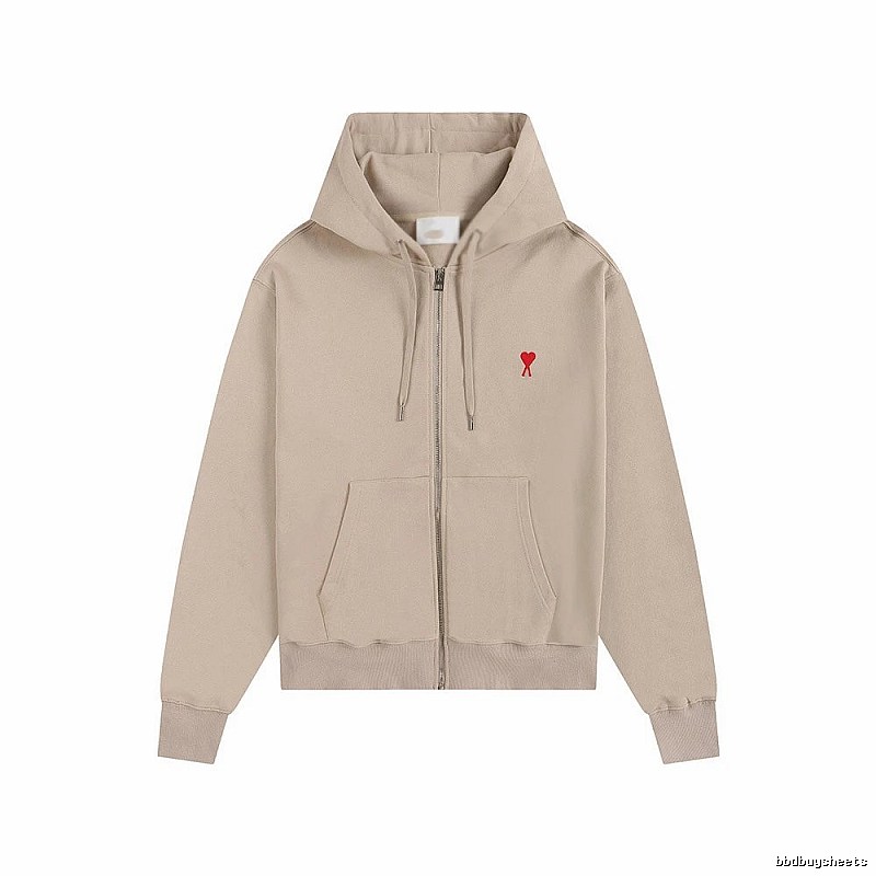 AMI Love Minimalist Style Beige Cardigan