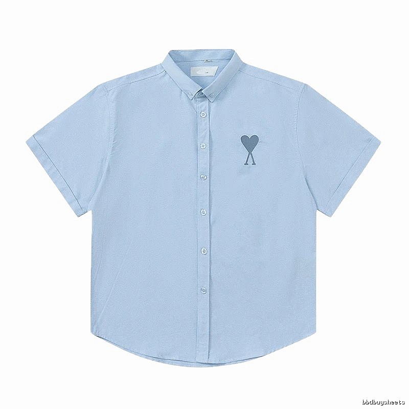AMI Love Simple Style Blue Shirt
