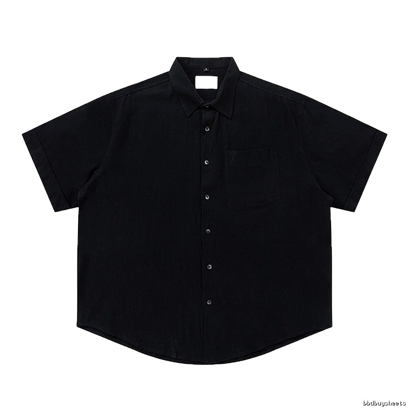 AMI series short-sleeved shirts in black