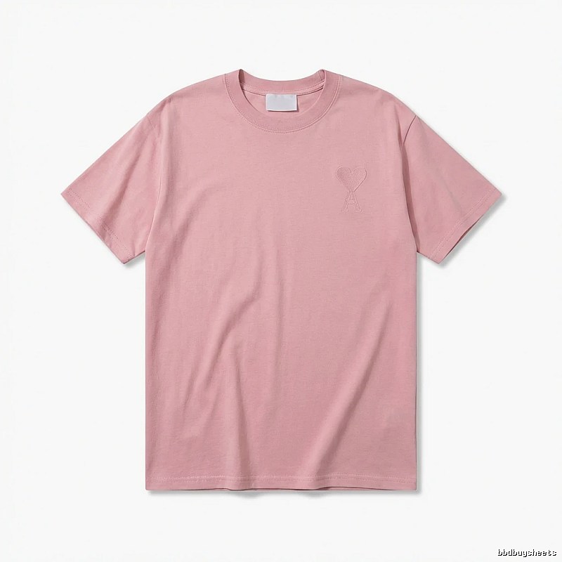 AMI simple and elegant pink T-shirt
