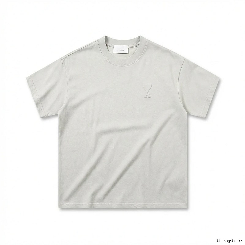 AMI Three-dimensional LOGO Simple White T-shirt
