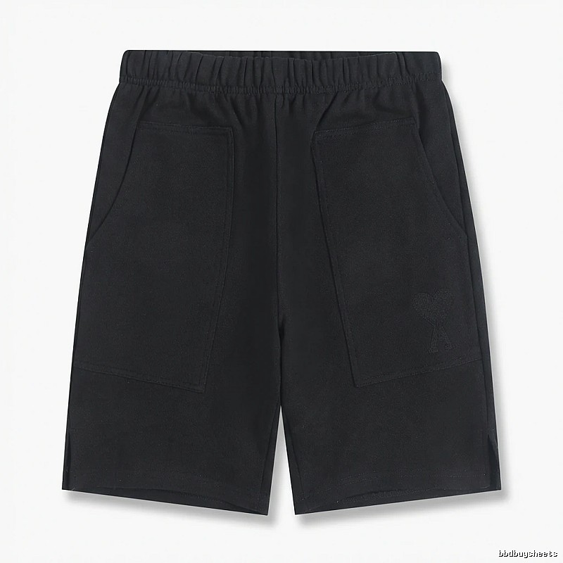 AMI Workwear Style Black Shorts
