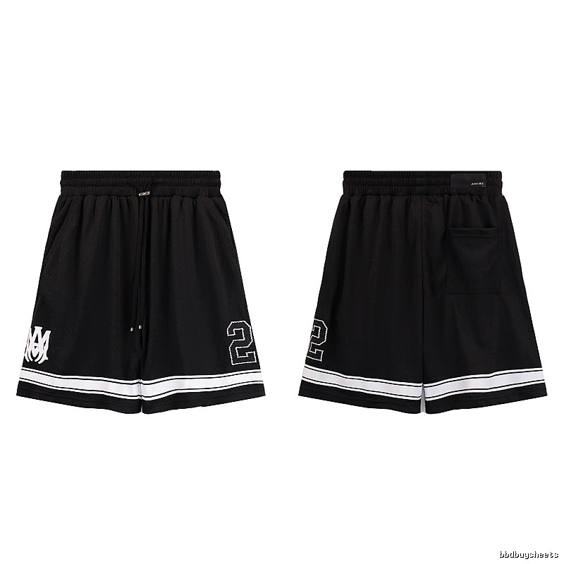 AMIRI American Basketball Style Black Athletic Shorts