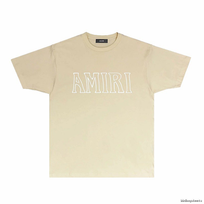 AMIRI Basic Style Simple Beige T-shirt