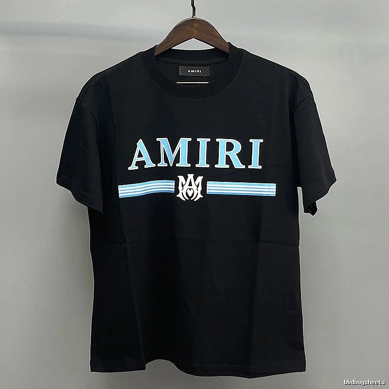 Amiri Black Blue Records Graphic T-Shirt Clean Finish