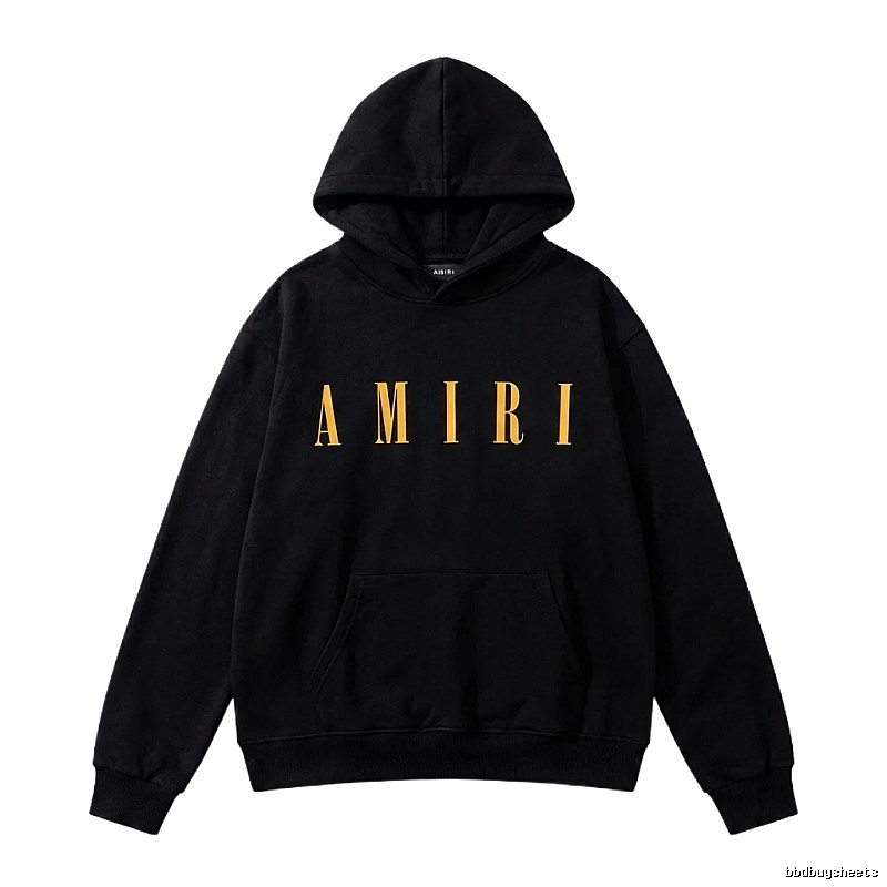 AMIRI letter-style black hoodie