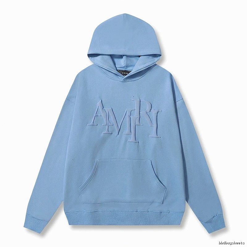 AMIRI Letter Style Light Blue Sweatshirt