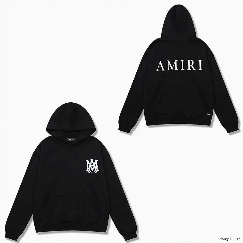 AMIRI minimalist style black hoodie